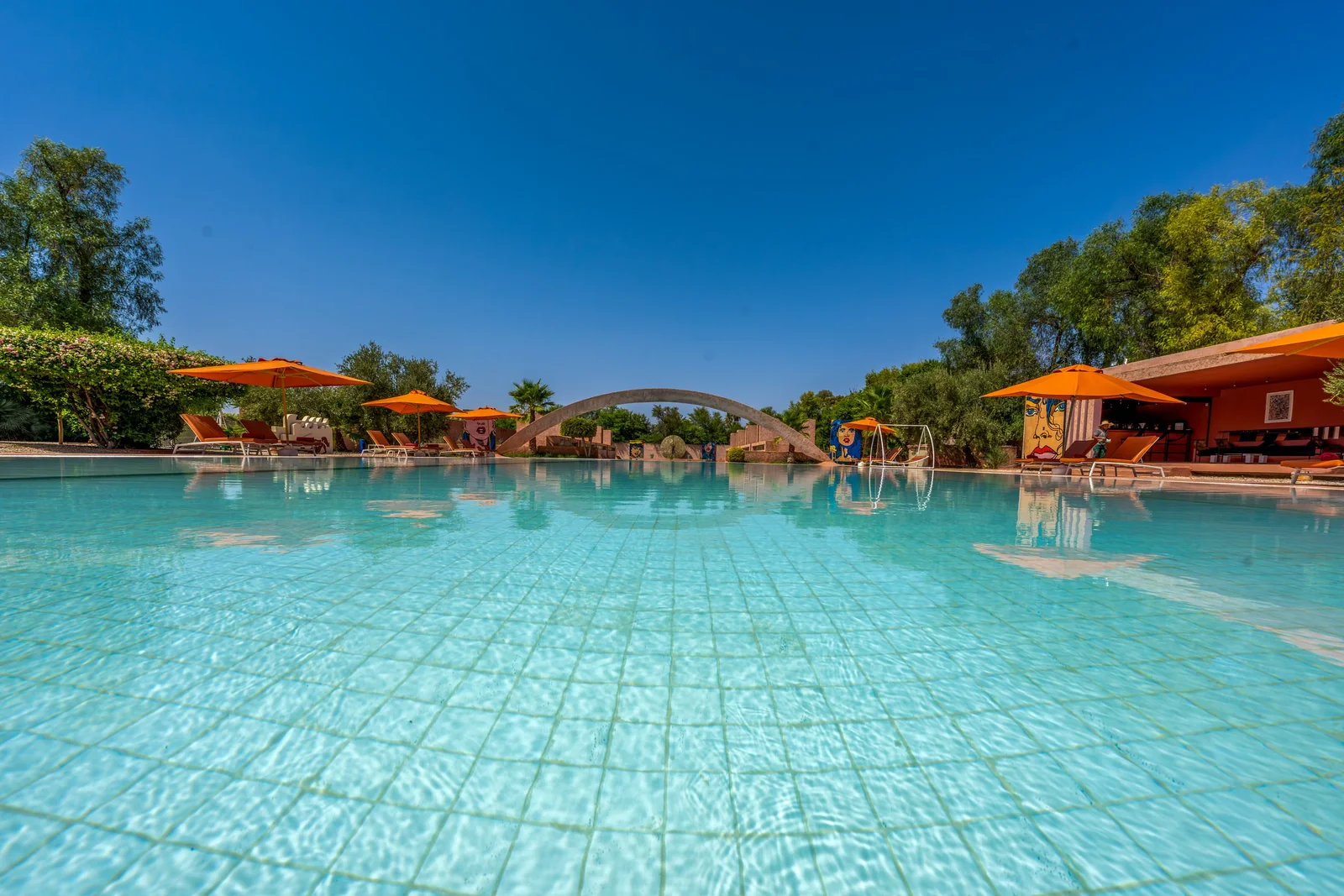 The main pool at water level