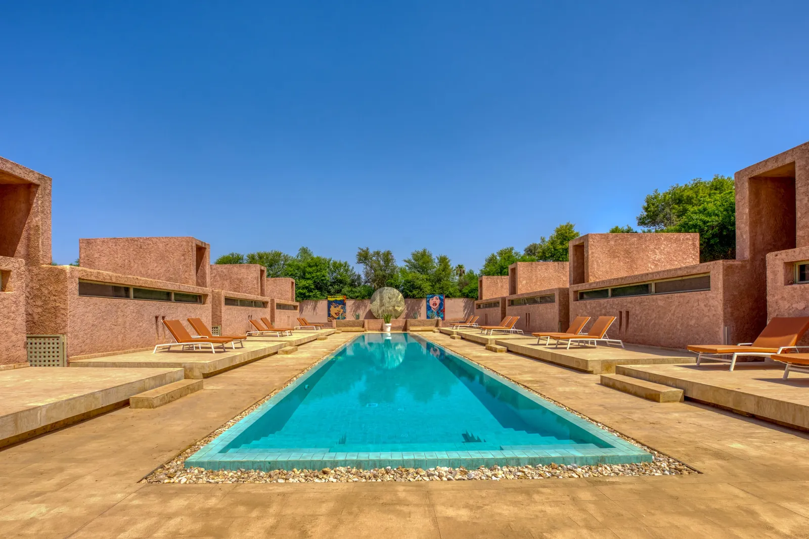 Pool between the pavilions